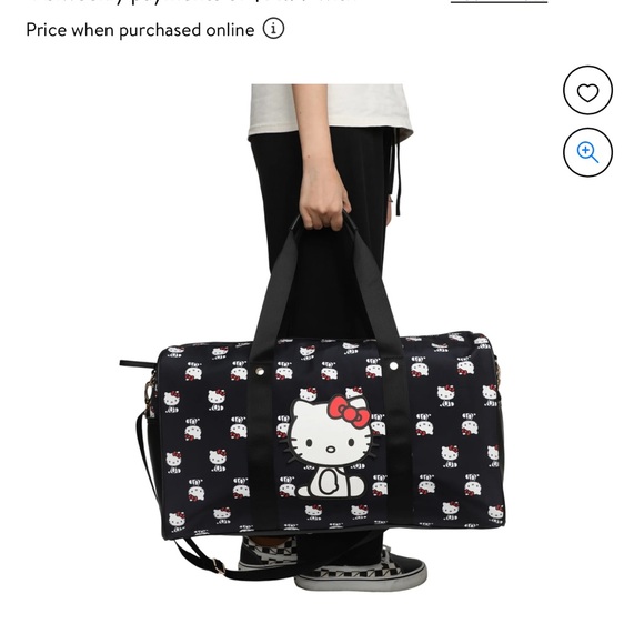 Black Hello Kitty Duffle Bag - Picture 3 of 7